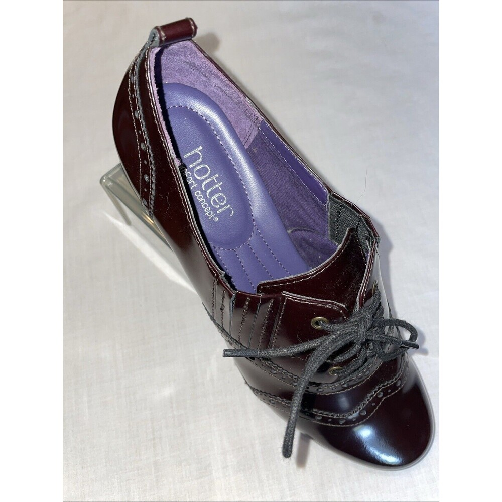 Hotter Somerley Women’s Dress Shoes Size 9 M Burgundy Leather School Comfort